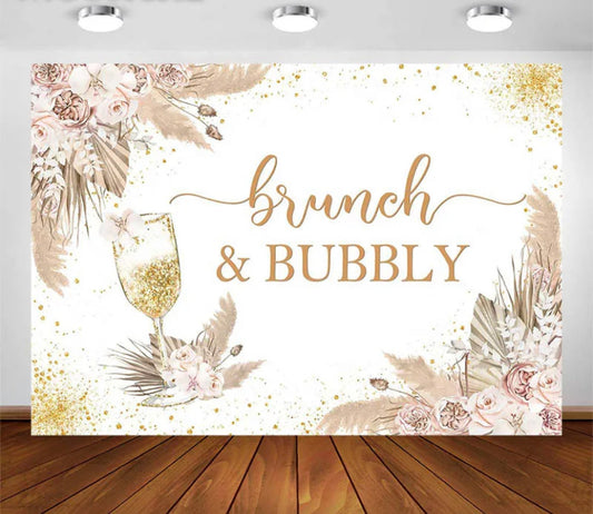Brunch & Bubbly Backdrop (Material: Vinyl)