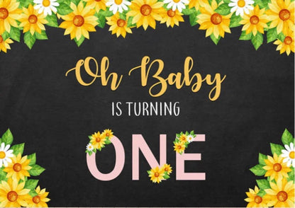 Sunflowers Backdrop (Material: Vinyl)