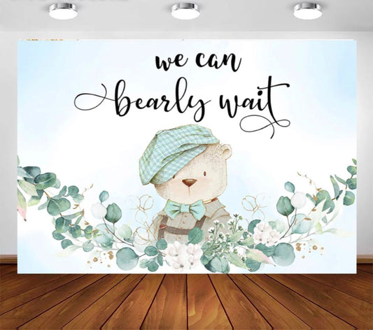 Cute Teddy Bear Backdrop (Material: Vinyl)