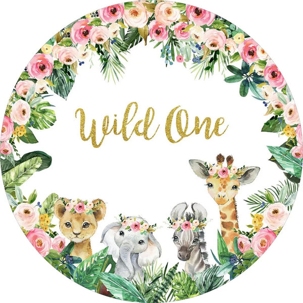 Wild One Round Backdrop (Material: Polyester)