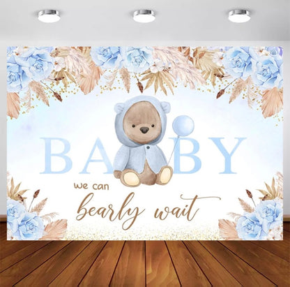 Blue Bearly Backdrop (Material: Vinyl)