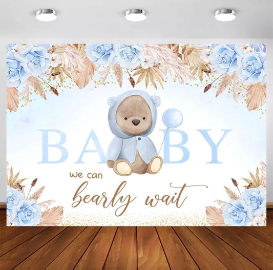 Blue Bearly Backdrop (Material: Vinyl)