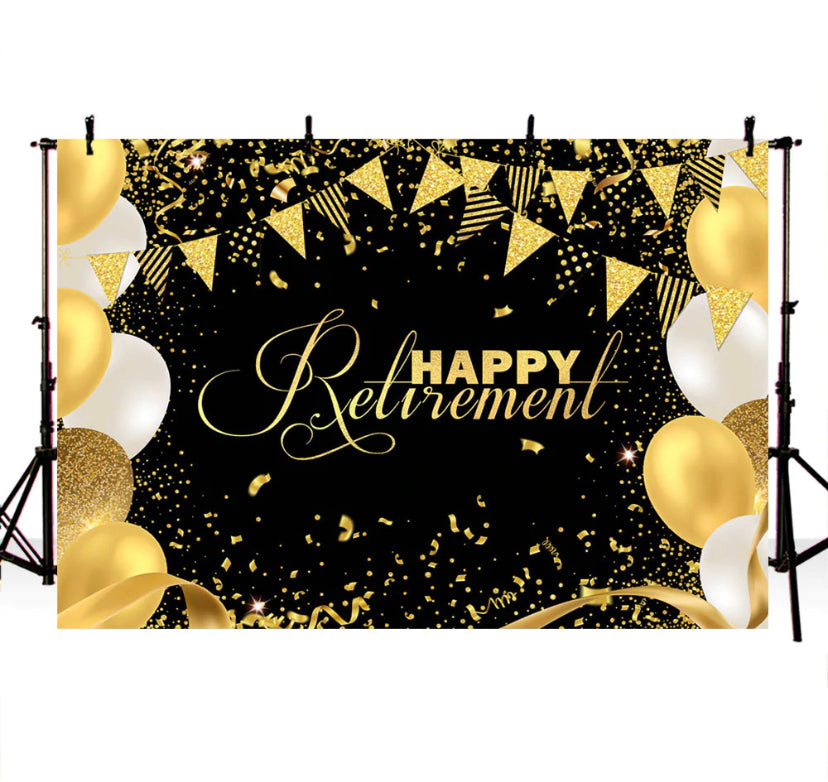 Retirement Reunion Backdrop (Material: Vinyl)