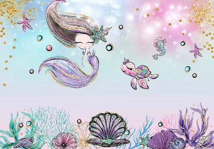 Little Mermaid Backdrop (Material: Vinyl)