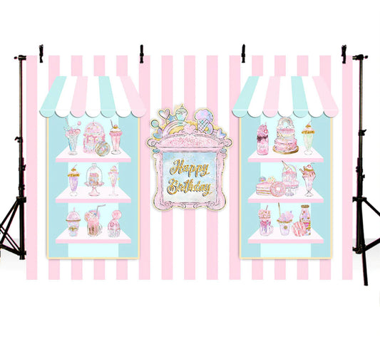 Treat Shoppe Backdrop (Material: Vinyl)