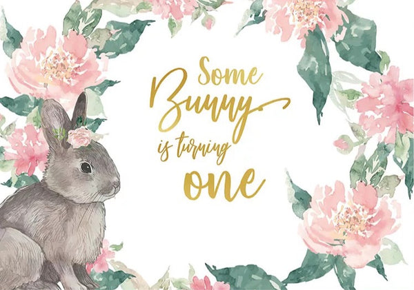 Bunny is ONE Backdrop (Material: Vinyl)