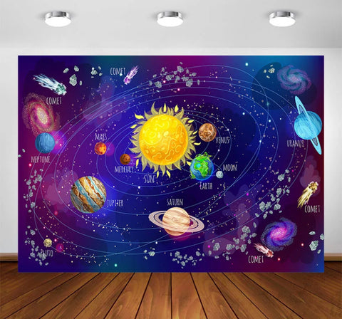 The Solar System Backdrop (Material: Vinyl)