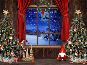 Christmas in Blue Backdrop (Material: Microfiber)