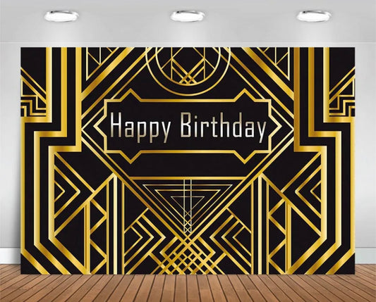 Gatsby Birthday Backdrop (Material: Vinyl)