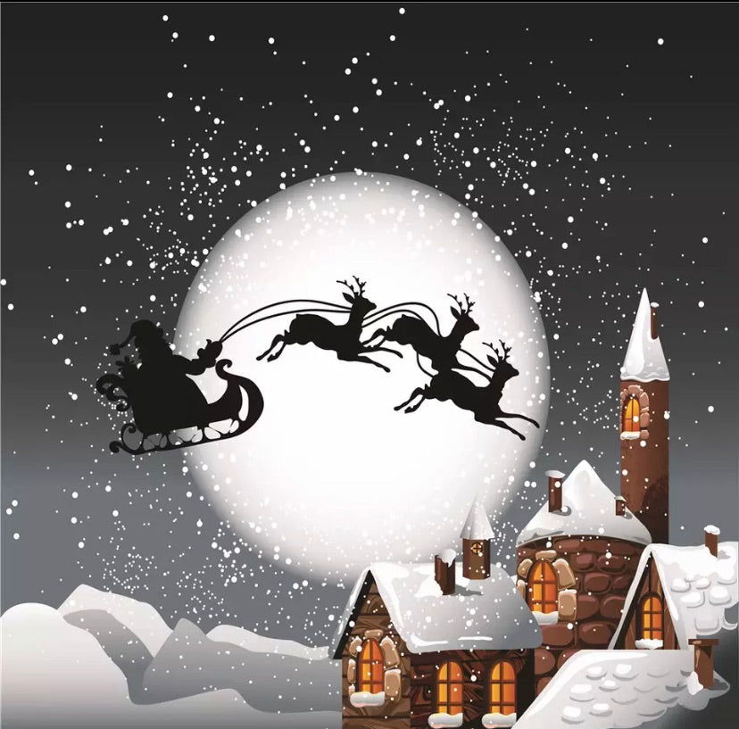 Santa is Coming Backdrop (Material: Microfiber)