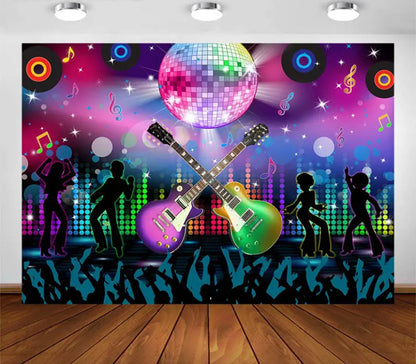 Guitar Dance Backdrop (Material: Vinyl)