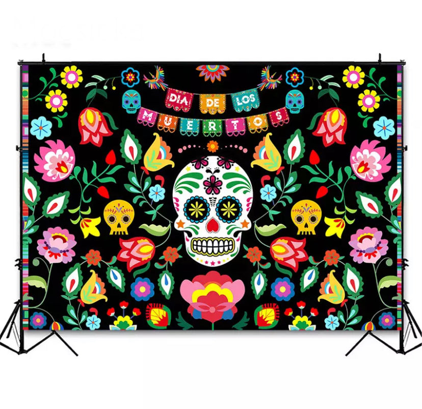Mexican Celebration Backdrop (Material: Vinyl)
