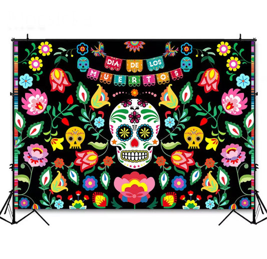 Mexican Celebration Backdrop (Material: Vinyl)