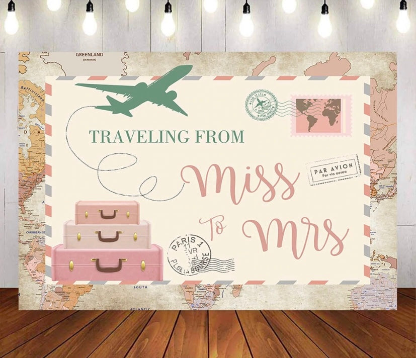 Miss to Mrs Backdrop (Material: Vinyl)