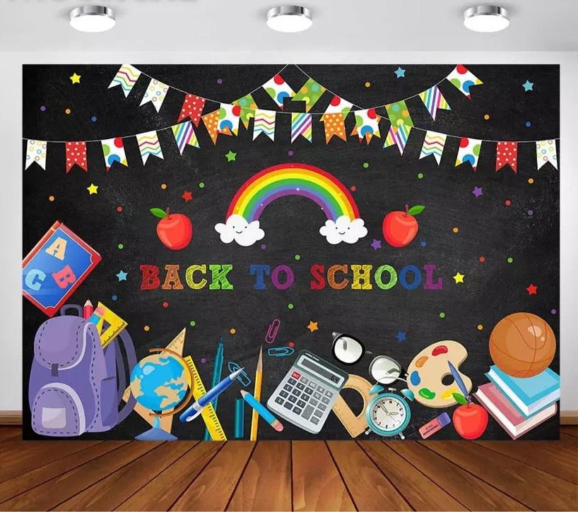 Back to School Colors Backdrop (Material: Vinyl)