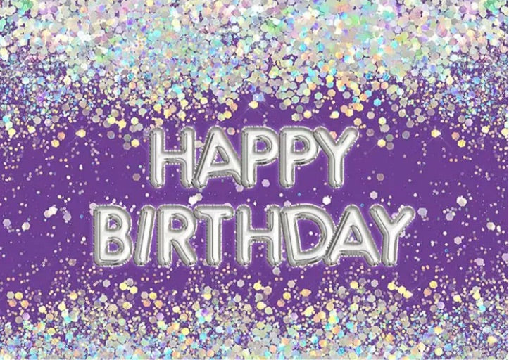 It’s my Birthday in Purple Backdrop (Material: Vinyl)