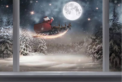 Santa is coming to Town Backdrop (Material: Vinyl)