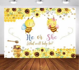 Bee She or Bee He? Backdrop (Material: Vinyl)