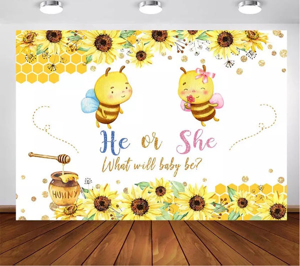 Bee She or Bee He? Backdrop (Material: Vinyl)