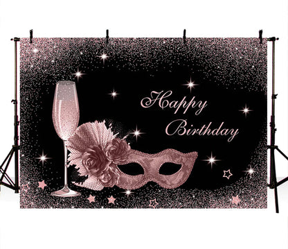 Pink Rose Backdrop (Material: Vinyl)