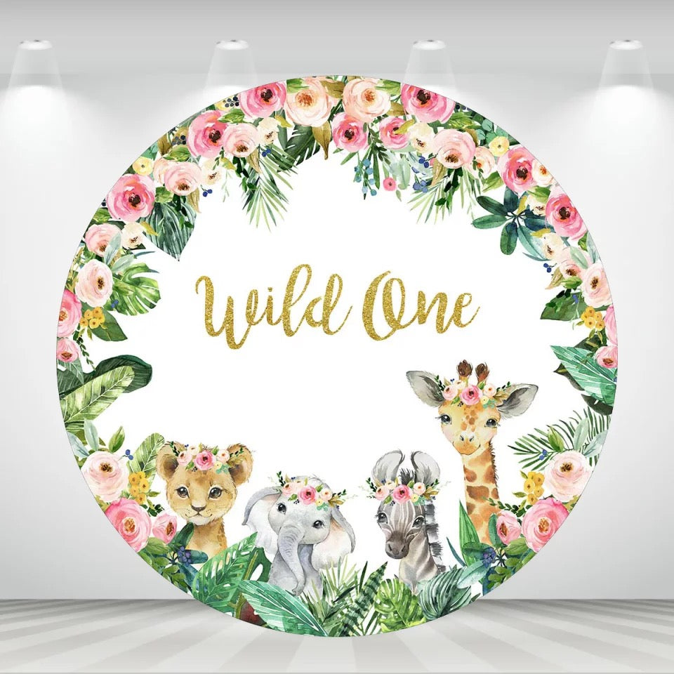 Wild One Round Backdrop (Material: Polyester)