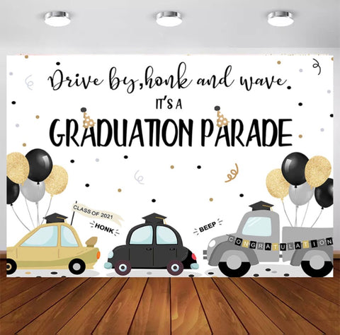 Graduation Parade Backdrop (Material: Vinyl)