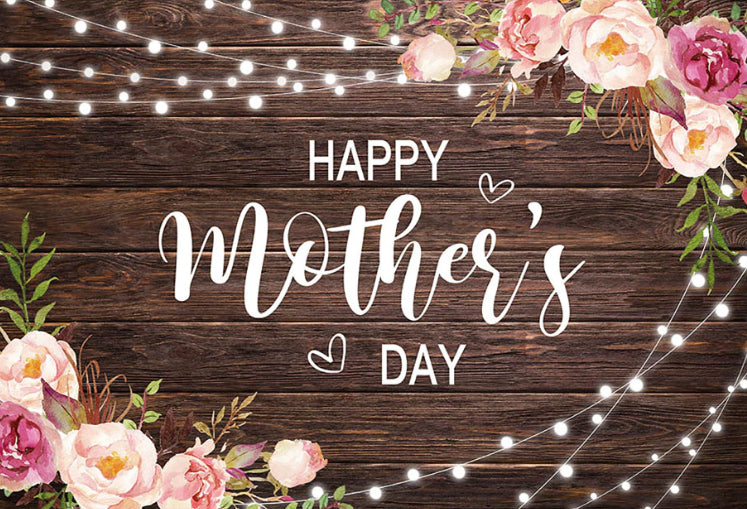 Let’s celebrate Mom Backdrop (Material: Vinyl)