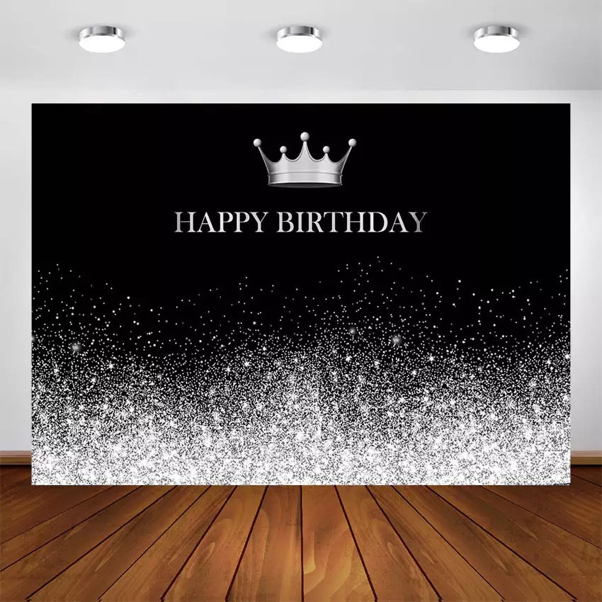 Silver & Black Backdrop (Material: Vinyl)