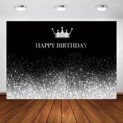 Silver & Black Backdrop (Material: Vinyl)
