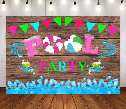 It’s a Pool Day Backdrop (Material: Vinyl)