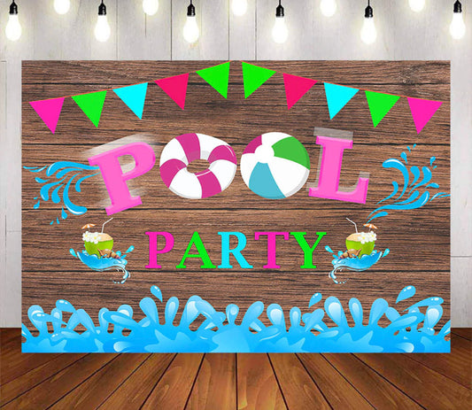 It’s a Pool Day Backdrop (Material: Vinyl)