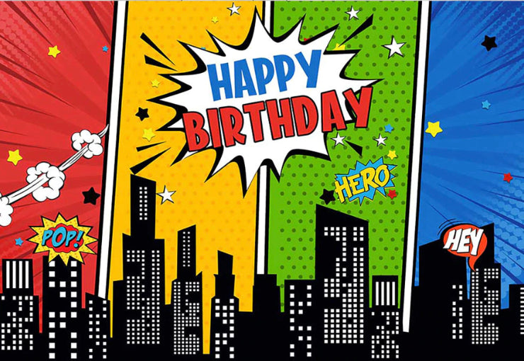 Supers Backdrop (Material: Vinyl)