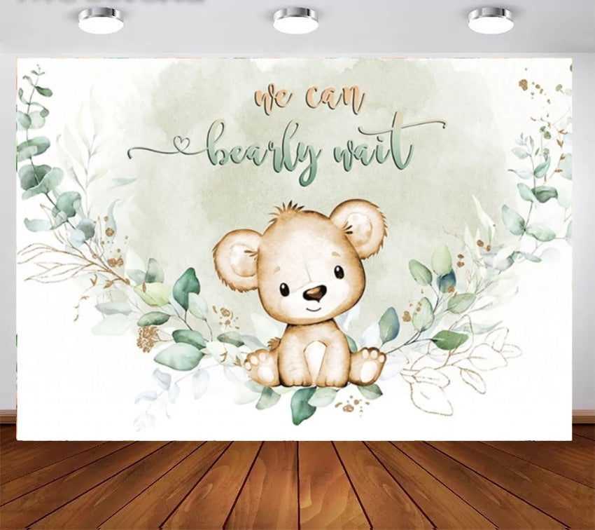 Teddy on its way Backdrop (Material: Vinyl)