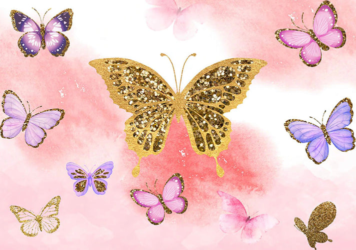 Shimmering Butterfly Backdrop (Material: Vinyl)