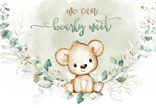 Teddy on its way Backdrop (Material: Vinyl)