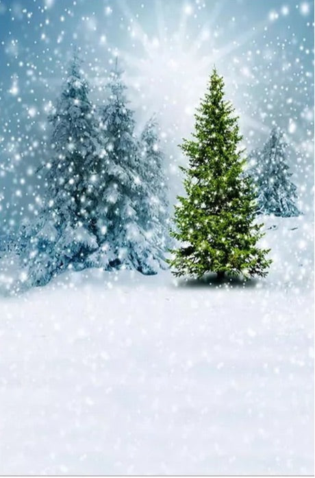 Winter Trees Backdrop (Material: Vinyl)