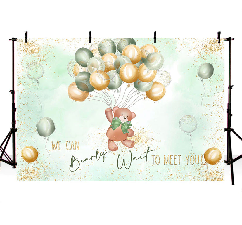 In Green Bearly Backdrop (Material: Vinyl)