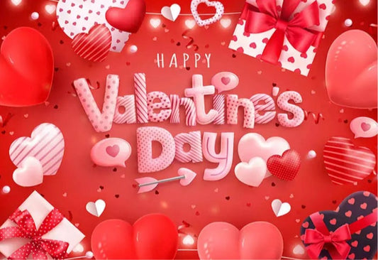 Lovely Heart Backdrop (Material: Vinyl)