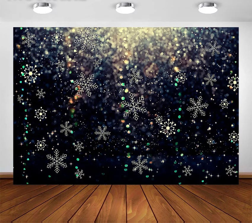 Snowing in Winter Backdrop (Material: Vinyl)
