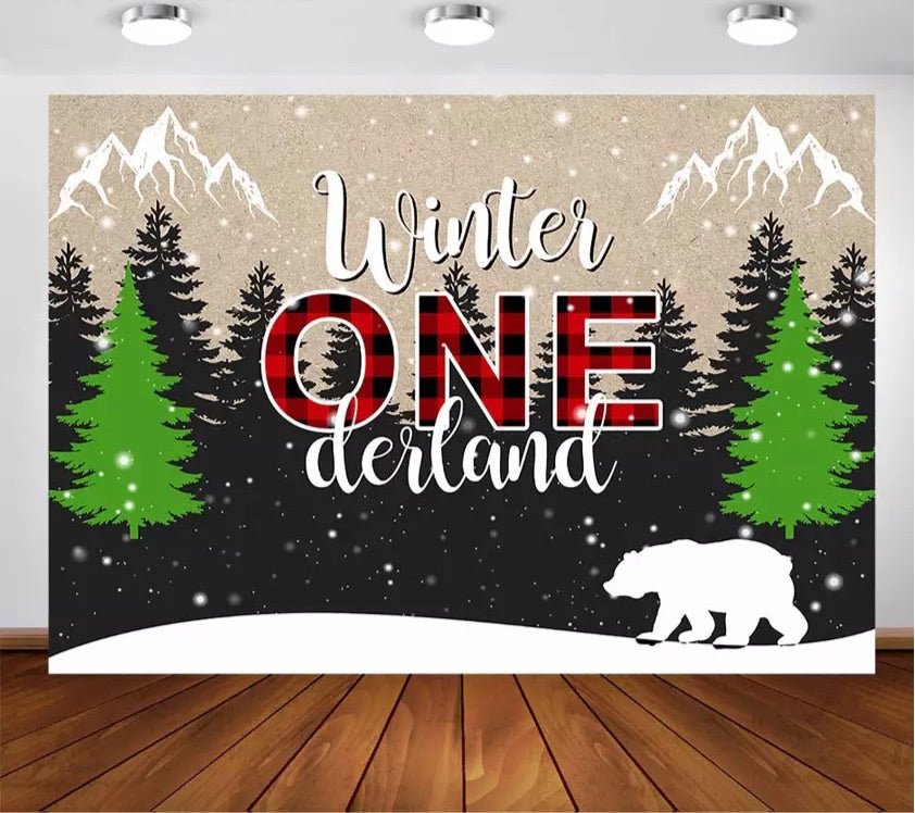 Lumberjack in Wonderland Backdrop (Material: Vinyl)