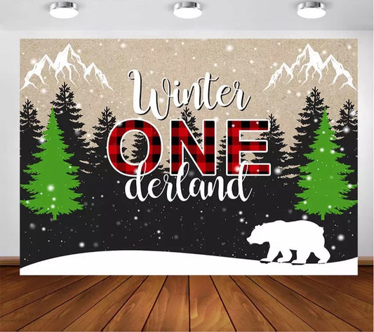 Lumberjack in Wonderland Backdrop (Material: Vinyl)