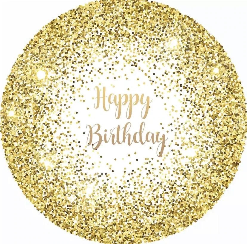 Golden Round Backdrop (Material: Polyester)