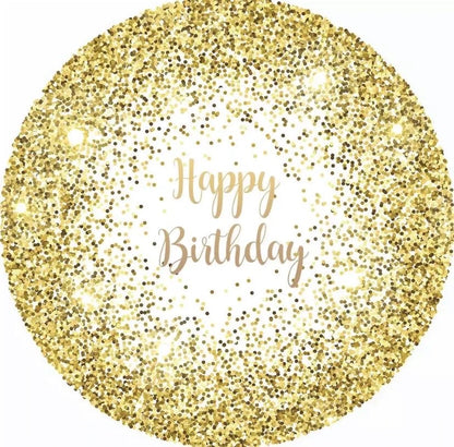 Golden Round Backdrop (Material: Polyester)