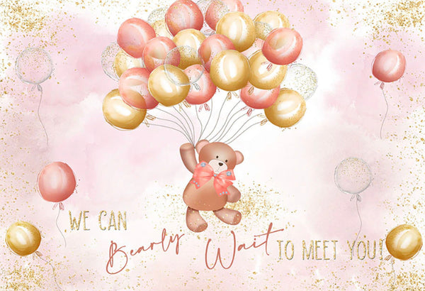 In Pink Bearly Backdrop (Material: Vinyl)