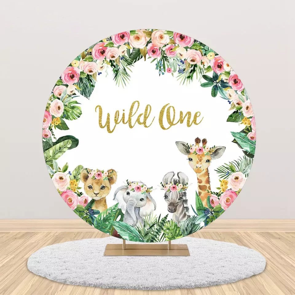 Wild One Round Backdrop (Material: Polyester)