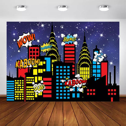 A Super Celebration Backdrop (Material: Vinyl)