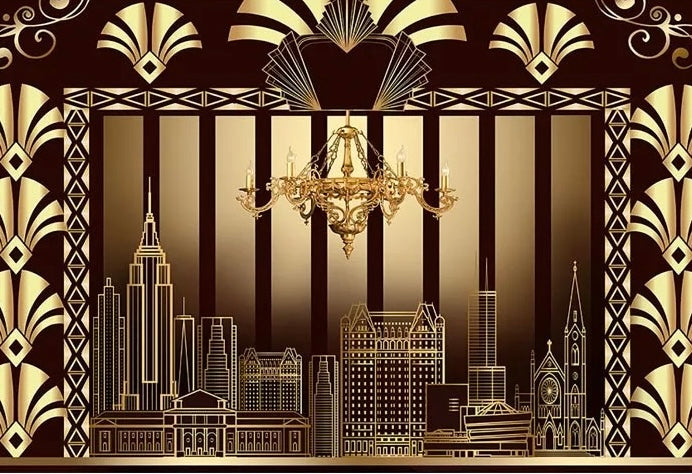 Golden Towers Backdrop (Material: Vinyl)