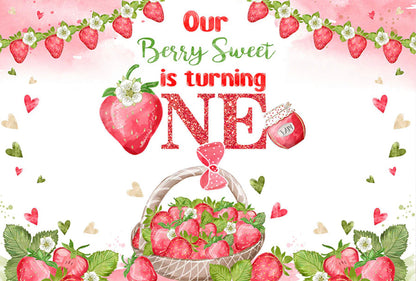 ONE Berry Backdrop (Material: Vinyl)