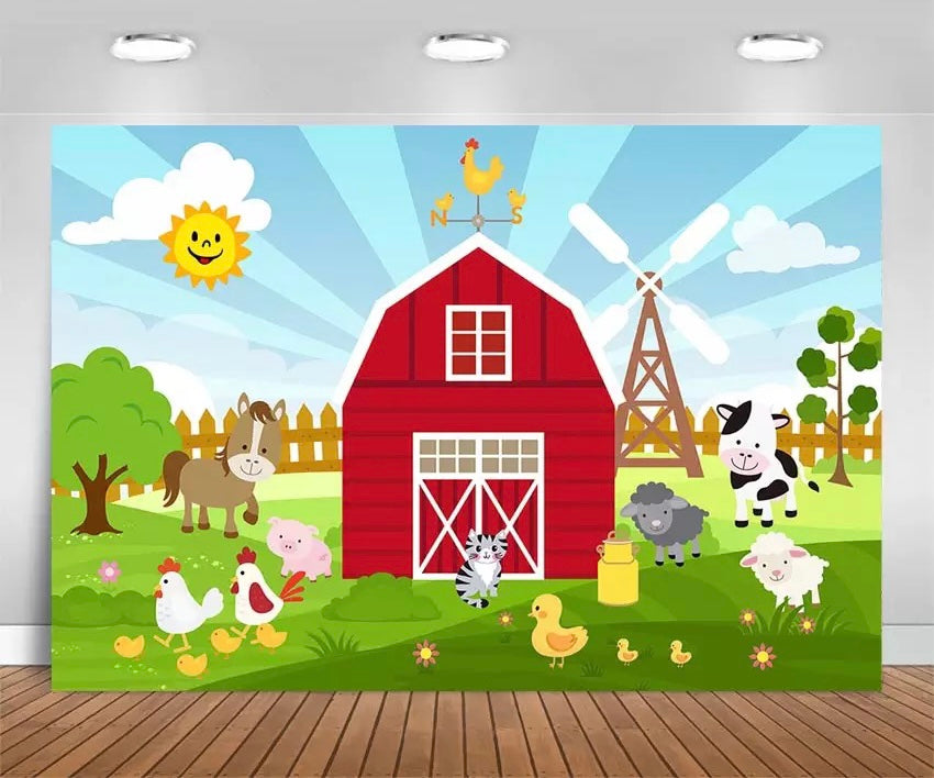 Happy Farm Backdrop (Material: Vinyl)