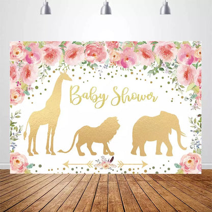Jungle in Gold Backdrop (Material: Vinyl)